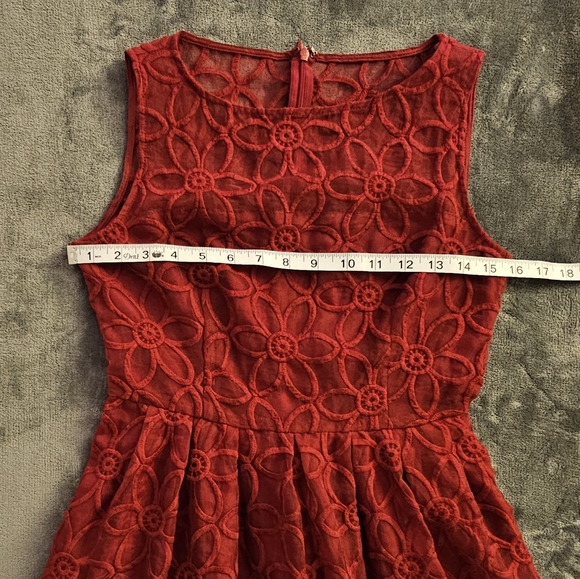 BB Dakota Wine Red A-Line Party Dress (2P) - Picture 7 of 11